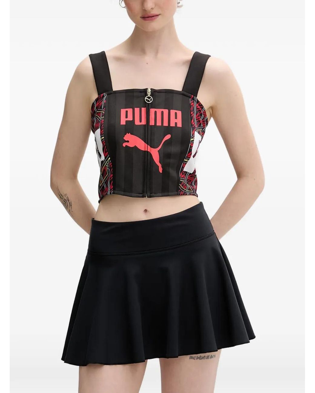 PUMA Archive Top Met Rits in het Black