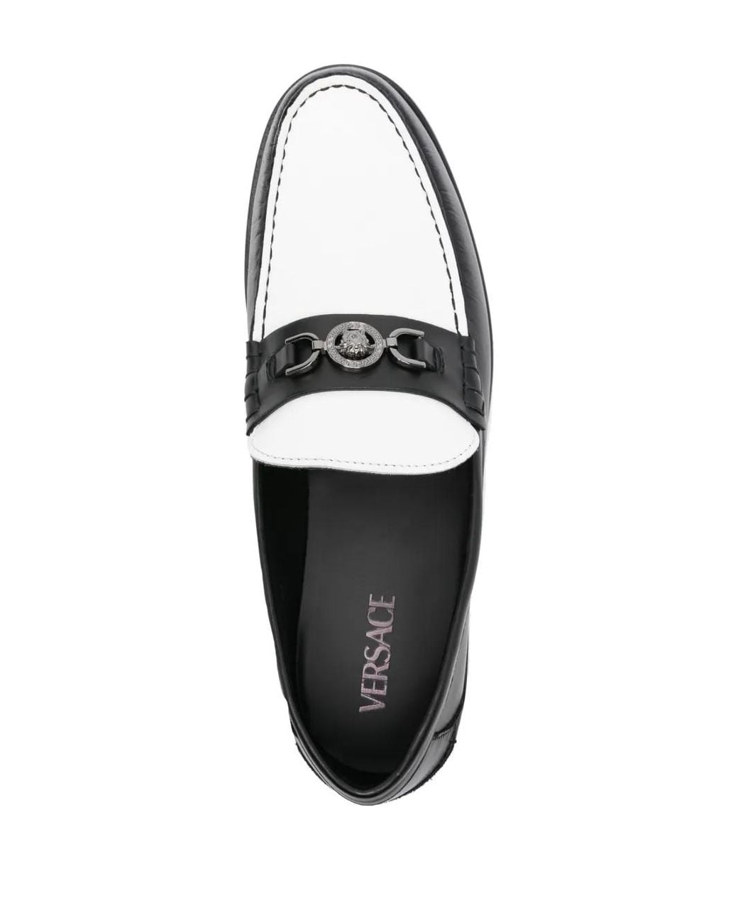 Versace Black Medusa Leather Loafers for men