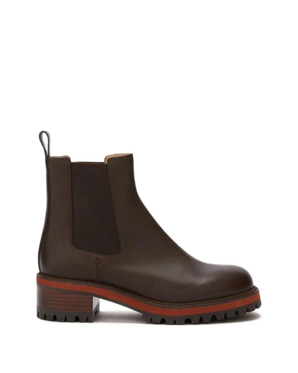 Odissi Brown Faye Rounded Toe Leather Boots
