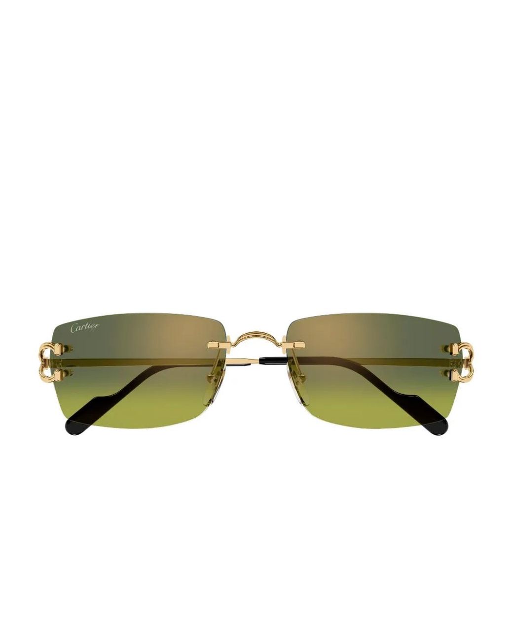 Cartier Green Round-Frame Sunglasses