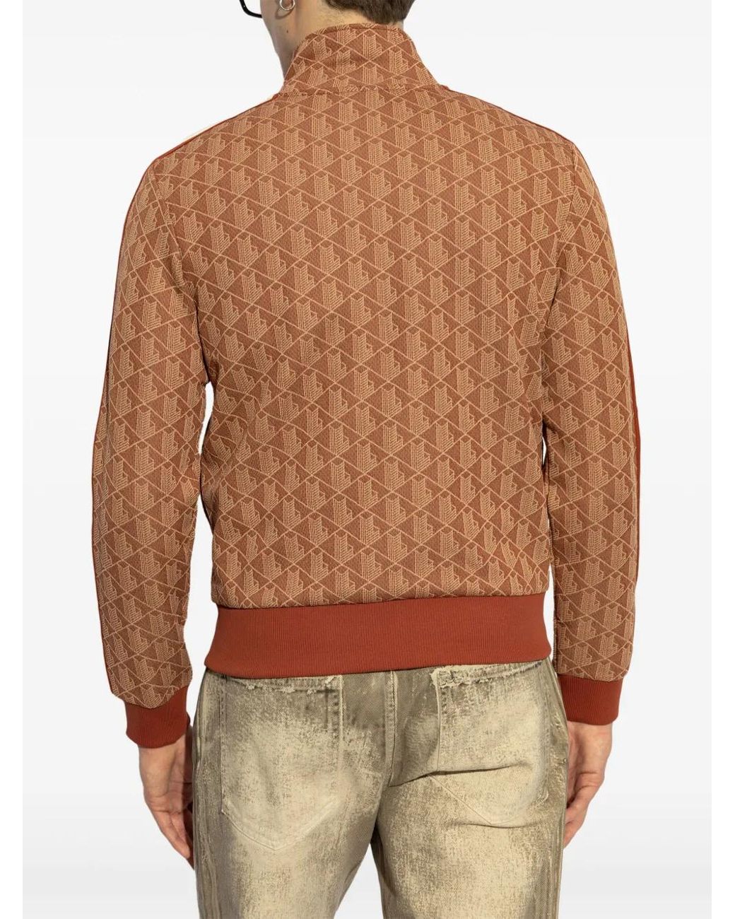 Cárdigan Con Monograma Lacoste de hombre de color Brown