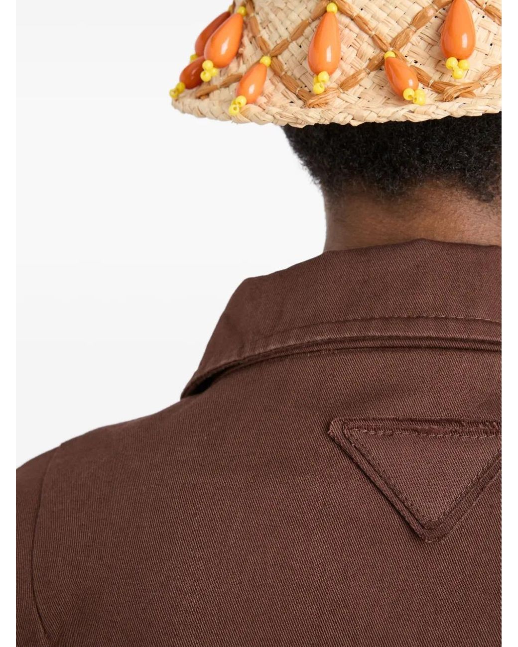 Prada Brown Gabardine Shirt Jacket
