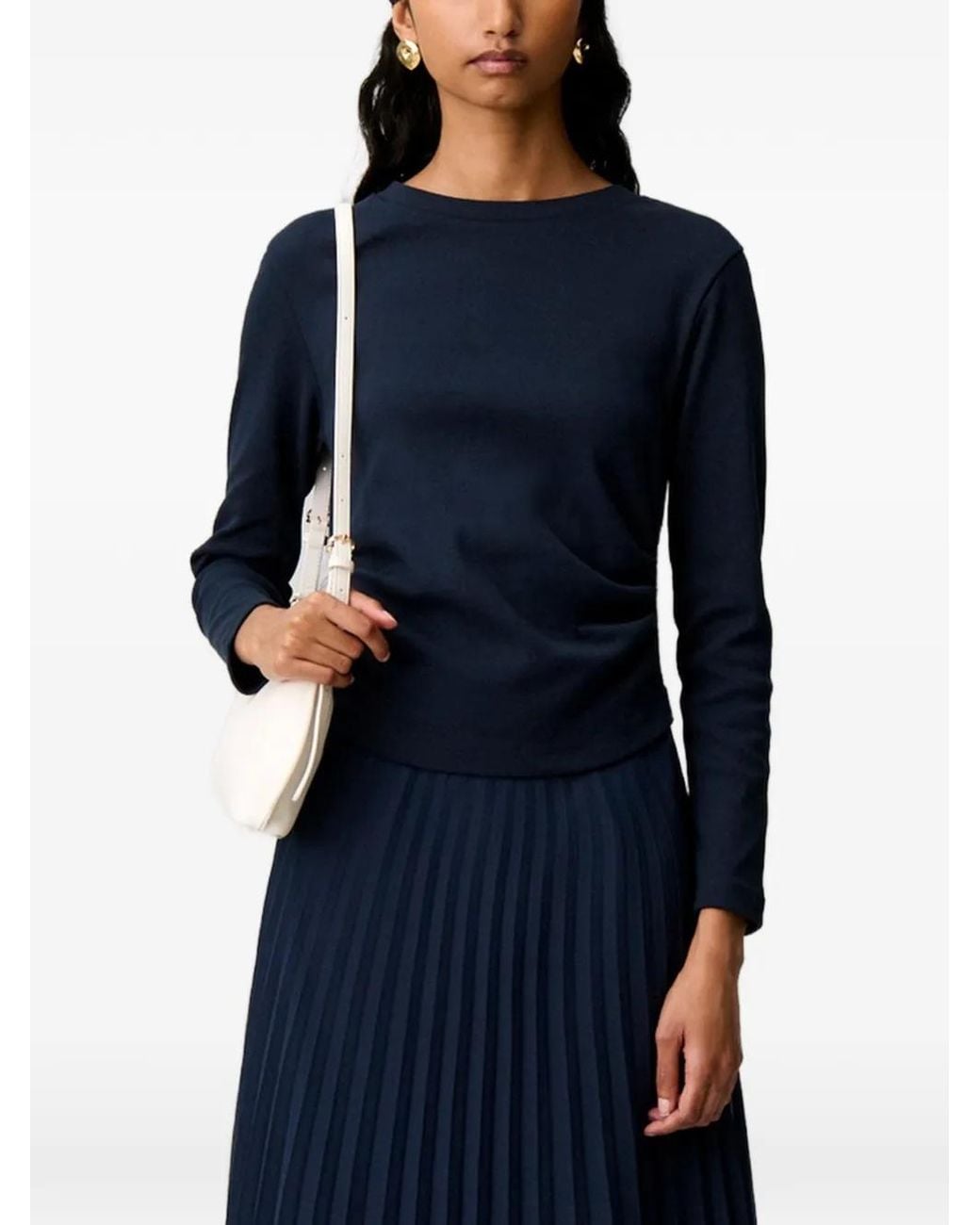 Claudie Pierlot Blue Bi-Material T-Shirt Dress