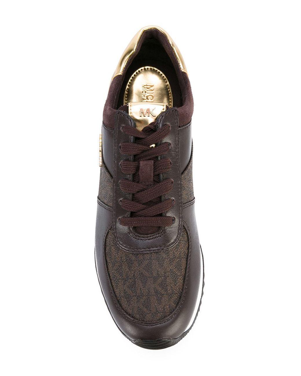 Michael Kors Monogram Sneakers in Brown | Lyst