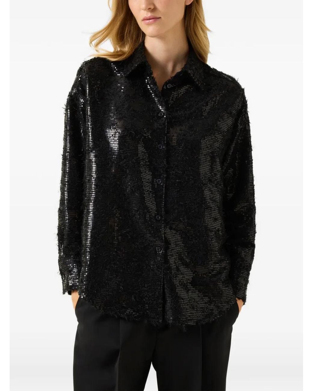 Bogner Black Florence Sequined Shirt