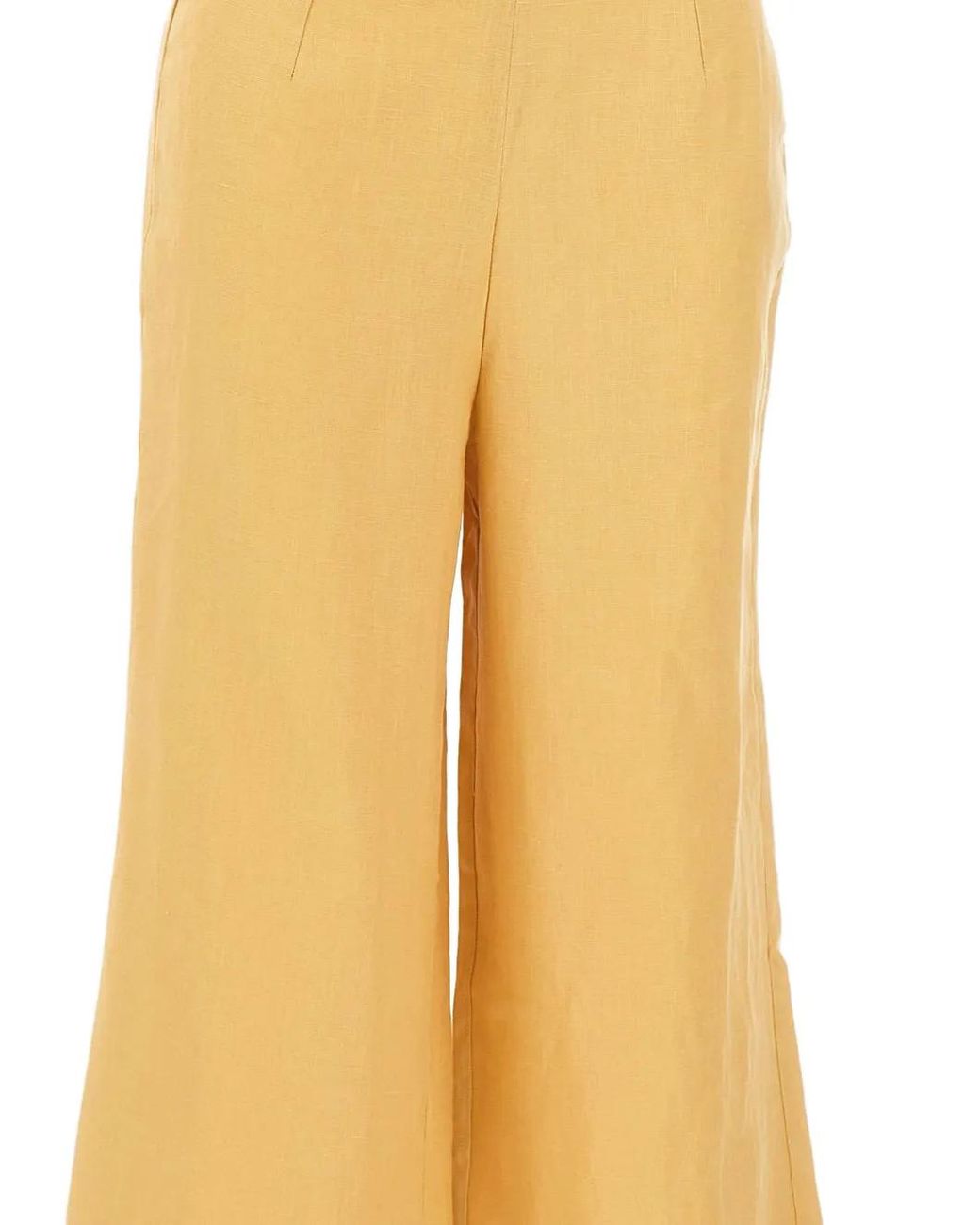 Faithfull The Brand Yellow Syna High-Rise Wide-Leg Trousers