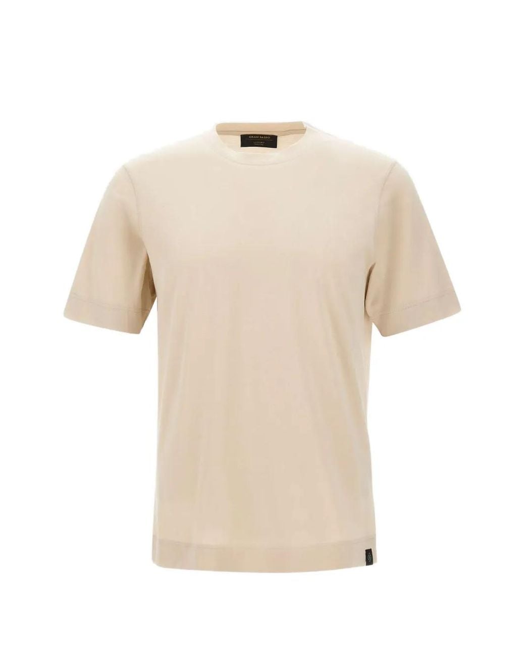 Gran Sasso Natural Short-Sleeve Cotton T-Shirt for men