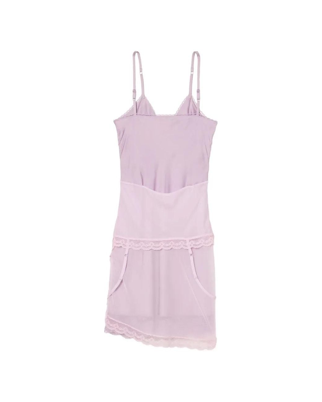 Marc Jacobs Pink Lace-Trim Gathered Mini Dress