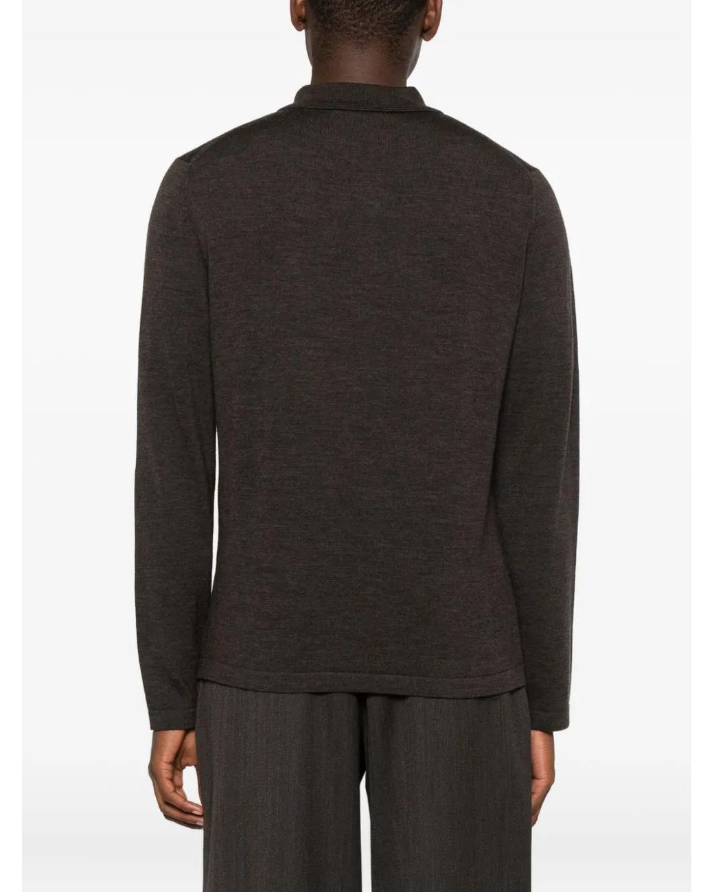 Jonathan Simkhai Black Wool Polo Shirt for men