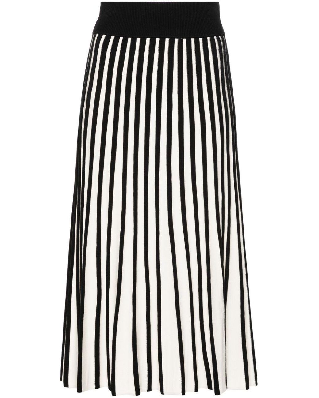 Black and white ribbed skirt hotsell