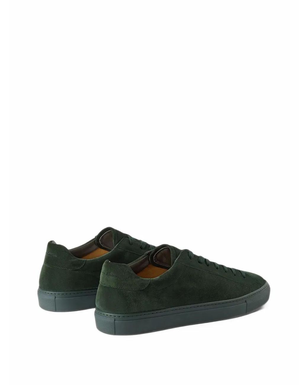 Ralph Lauren Green Suede Lace-Up Sneakers for men