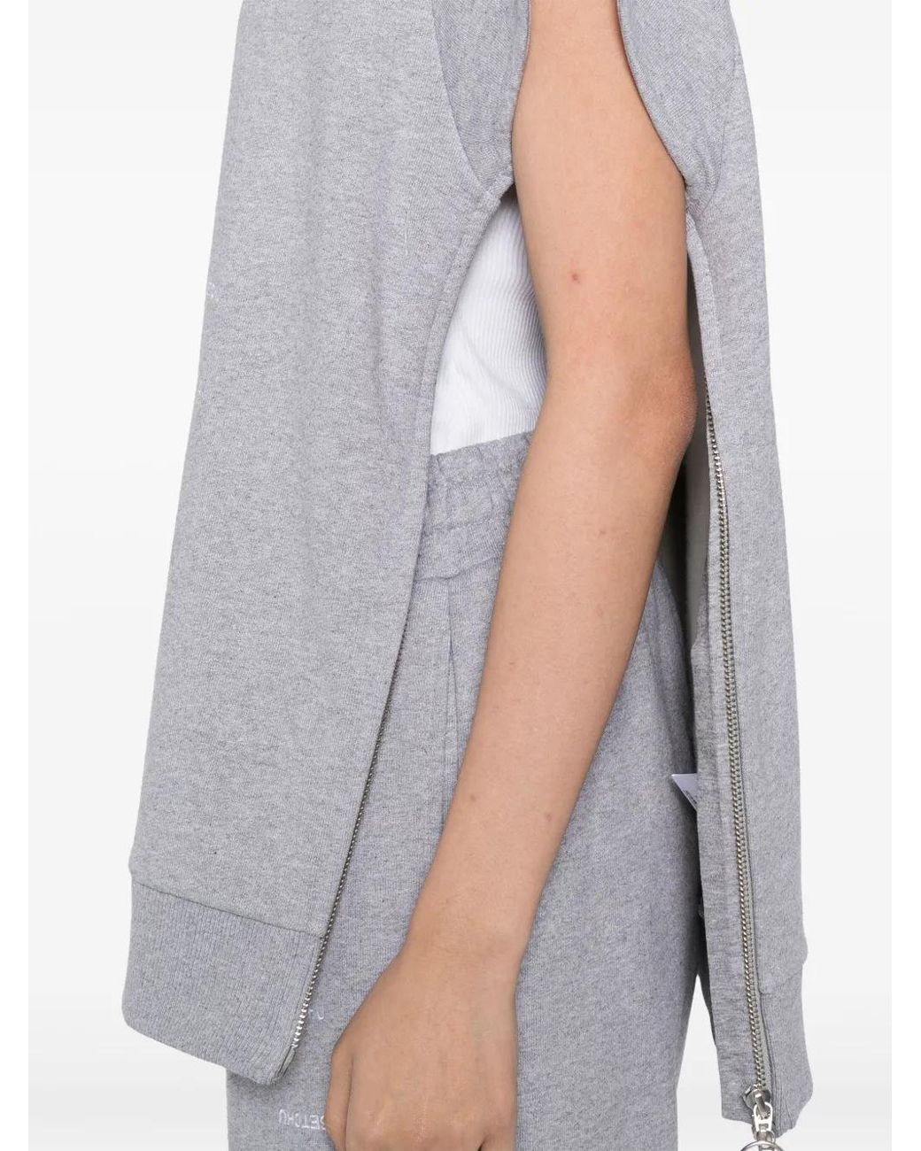 Setchu Gray Logo-Embroidered Vest