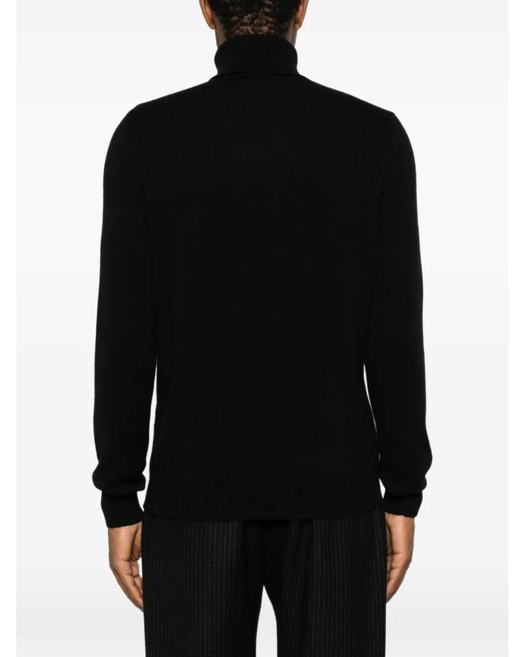 Malo Black Pull À Col Roulé for men