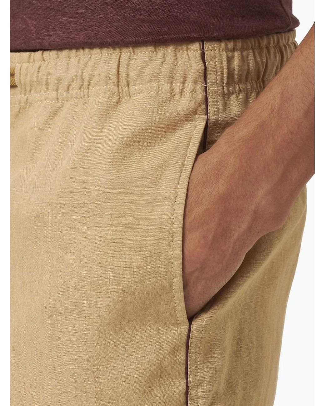 Orlebar Brown Natural Alex Linen Trousers for men