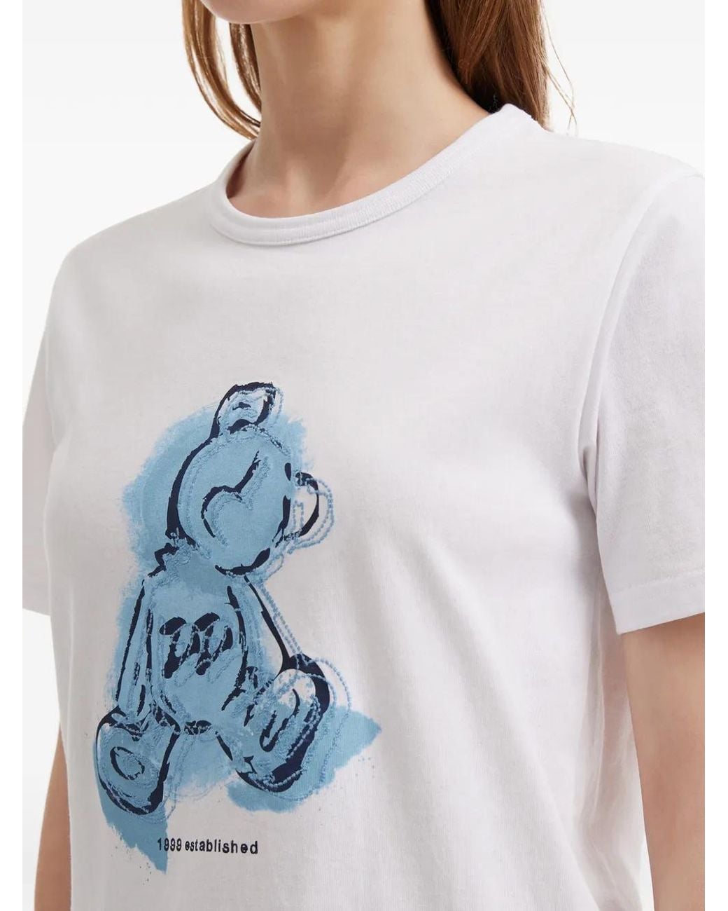 Izzue White Graphic-Print T-Shirt