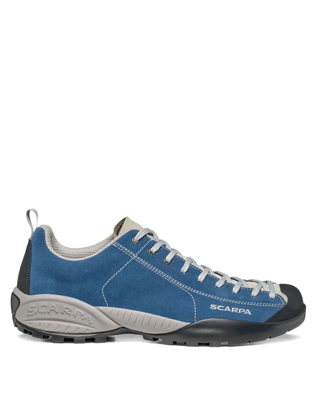 SCARPA Blue Logo-Print Suede Sneakers