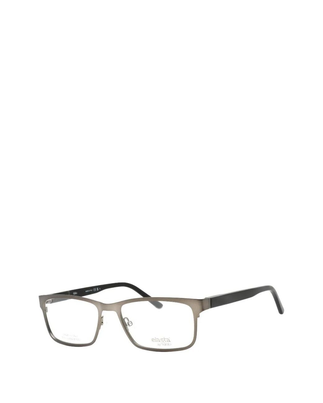 Elasta White Rectangle-Frame Glasses for men