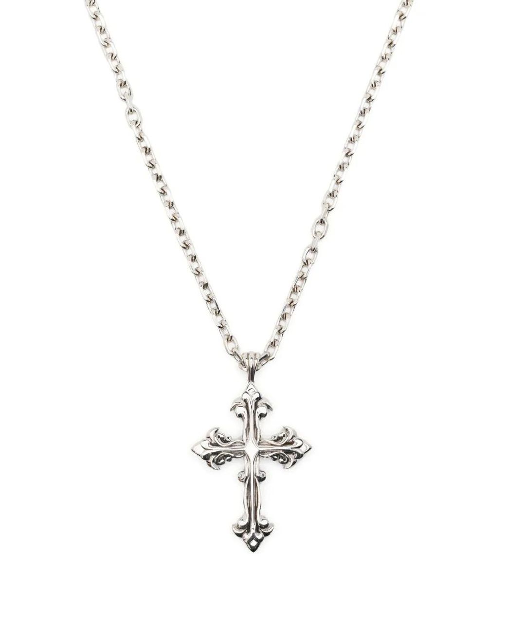Emanuele Bicocchi Metallic Cross Pendant Necklace