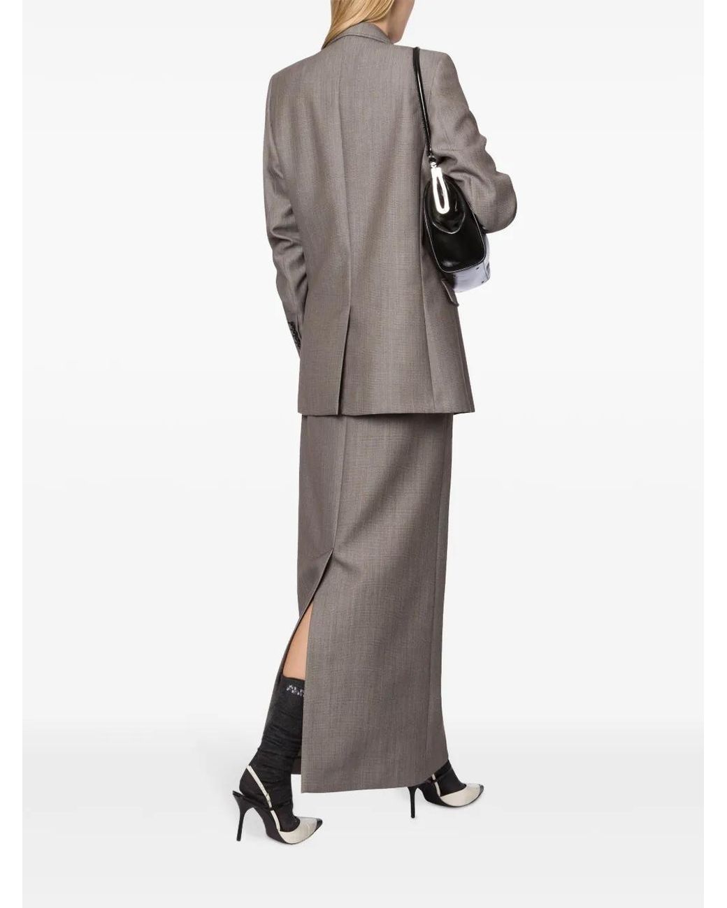 Alberta Ferretti Brown Wool Tweed Blazer