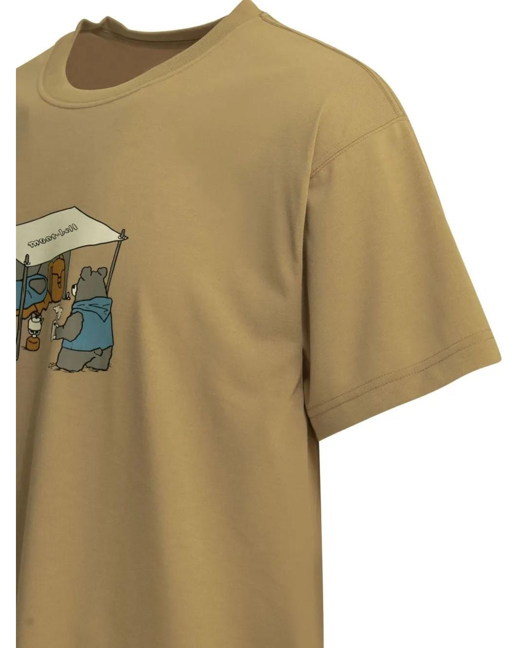 Montbell Green Wickron Camping Bear T-Shirt for men