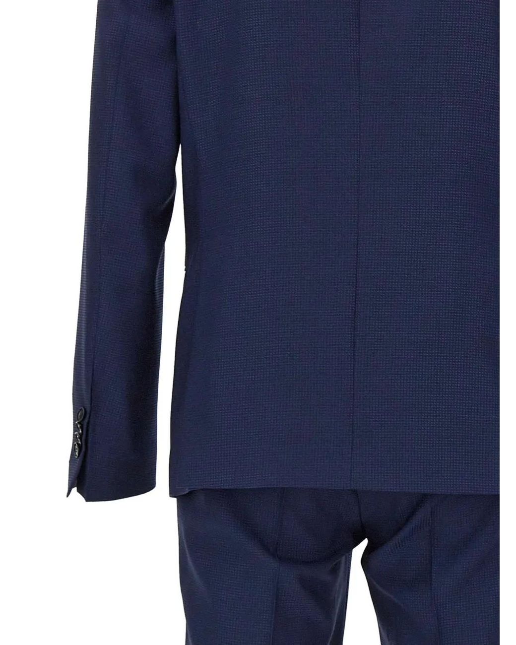 Manuel Ritz Blue Wool Single-Breasted Suit for men
