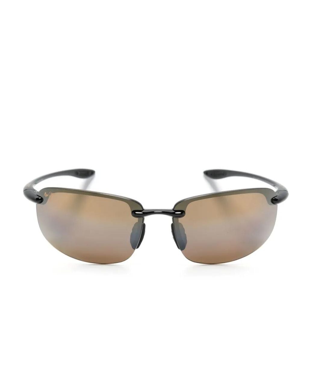 Maui Jim Black Ho'Okipa Double-Gradient Lenses Oval-Frame Sunglasses