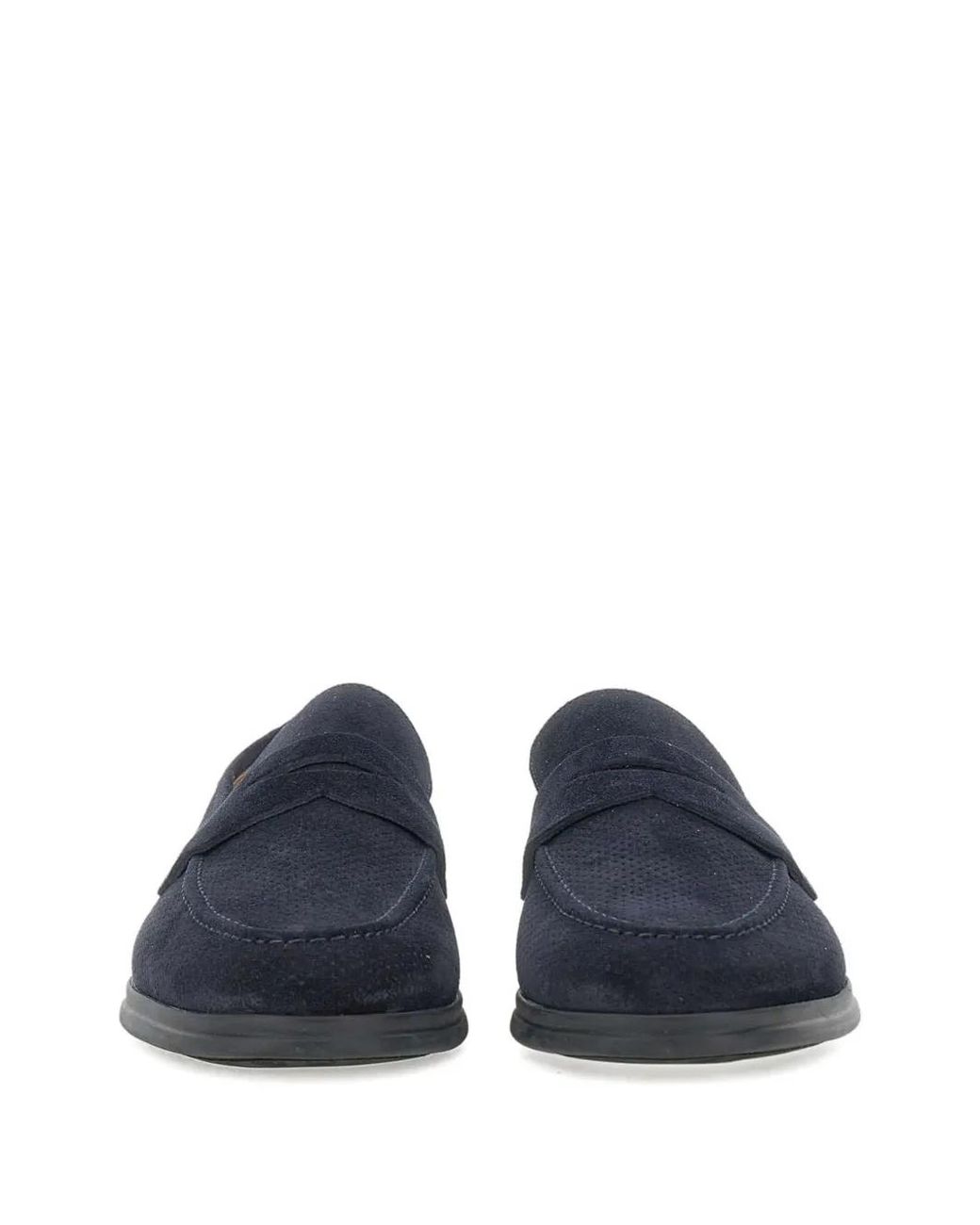 Duca Degli Abruzzi Blue Piero1 Suede Loafers for men