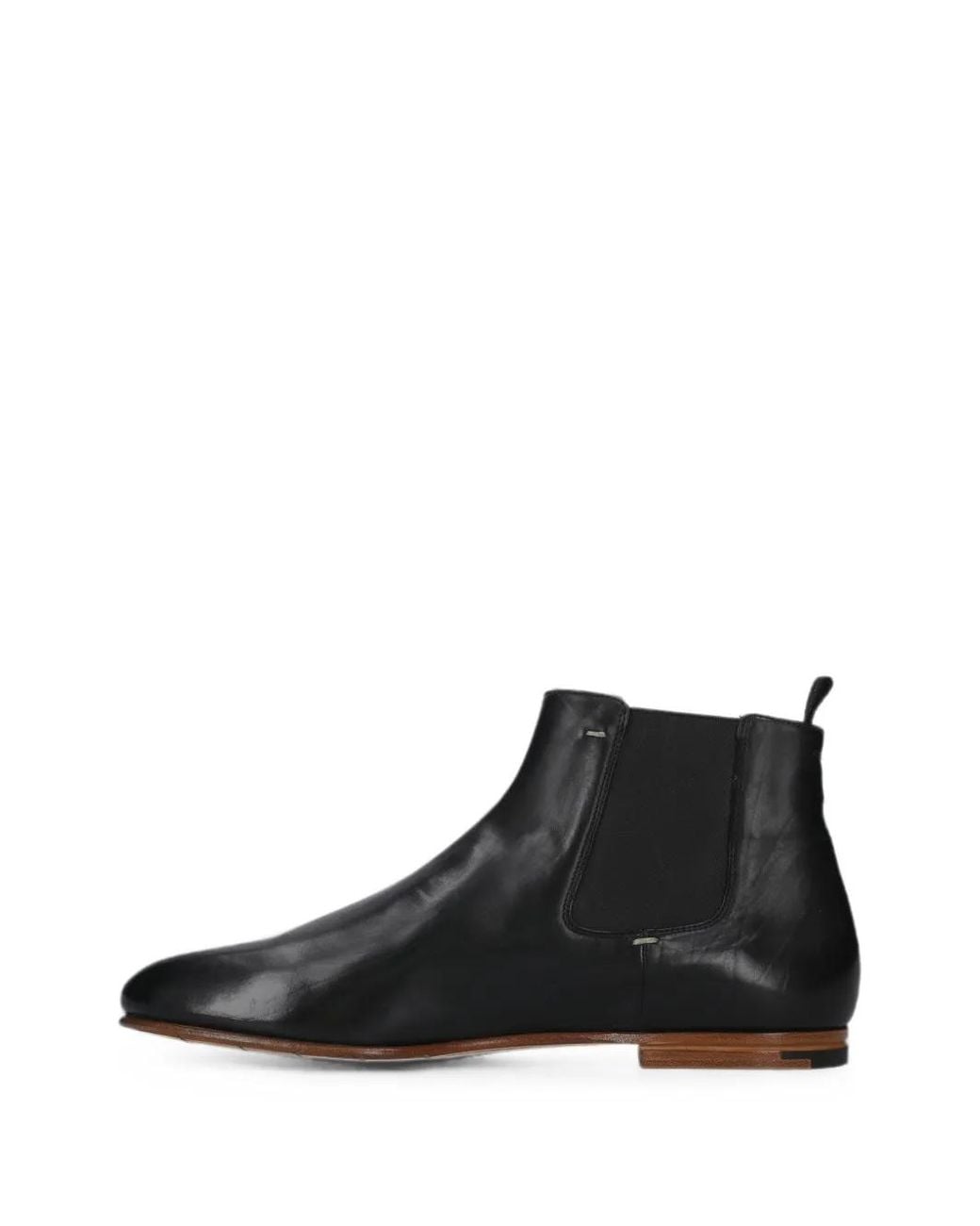 Premiata Black Elasticated-Side Chelsea Boots for men