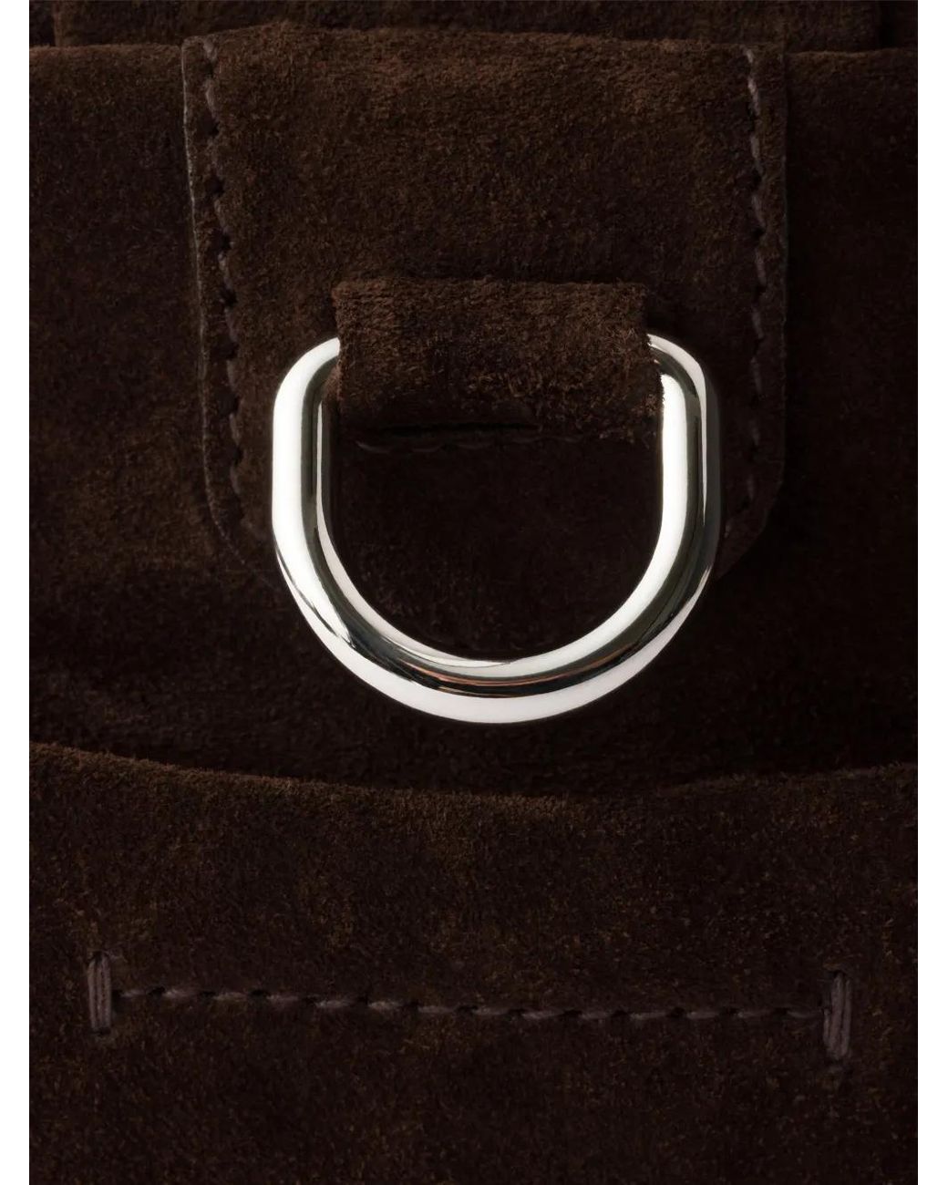 Prada Black Suede Leather Shoulder Bag for men
