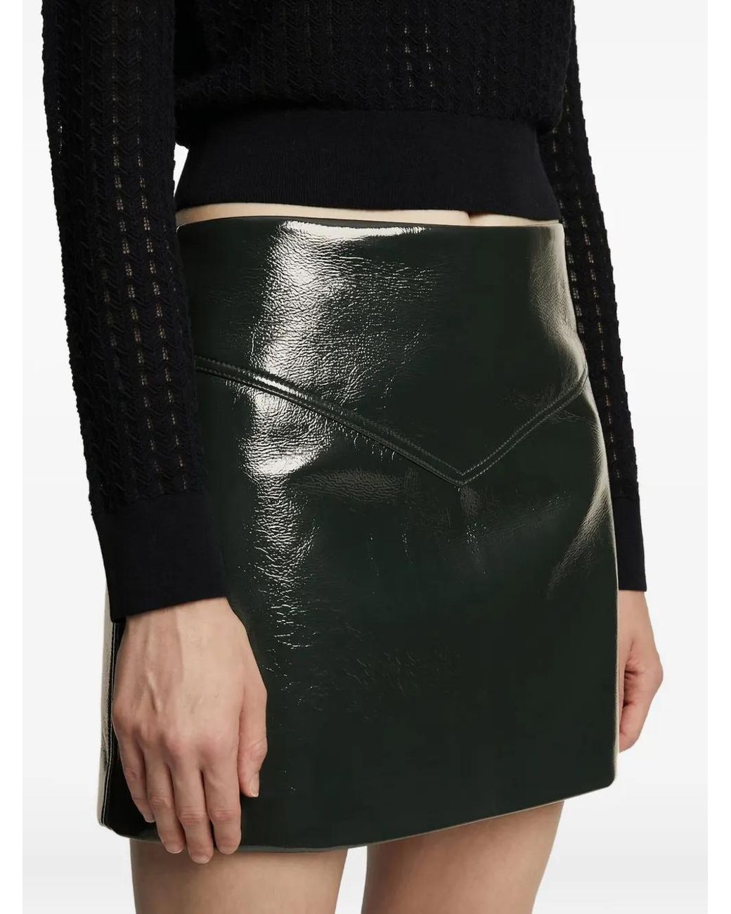 Proenza Schouler Black Tonal-Trim Mini Skirt