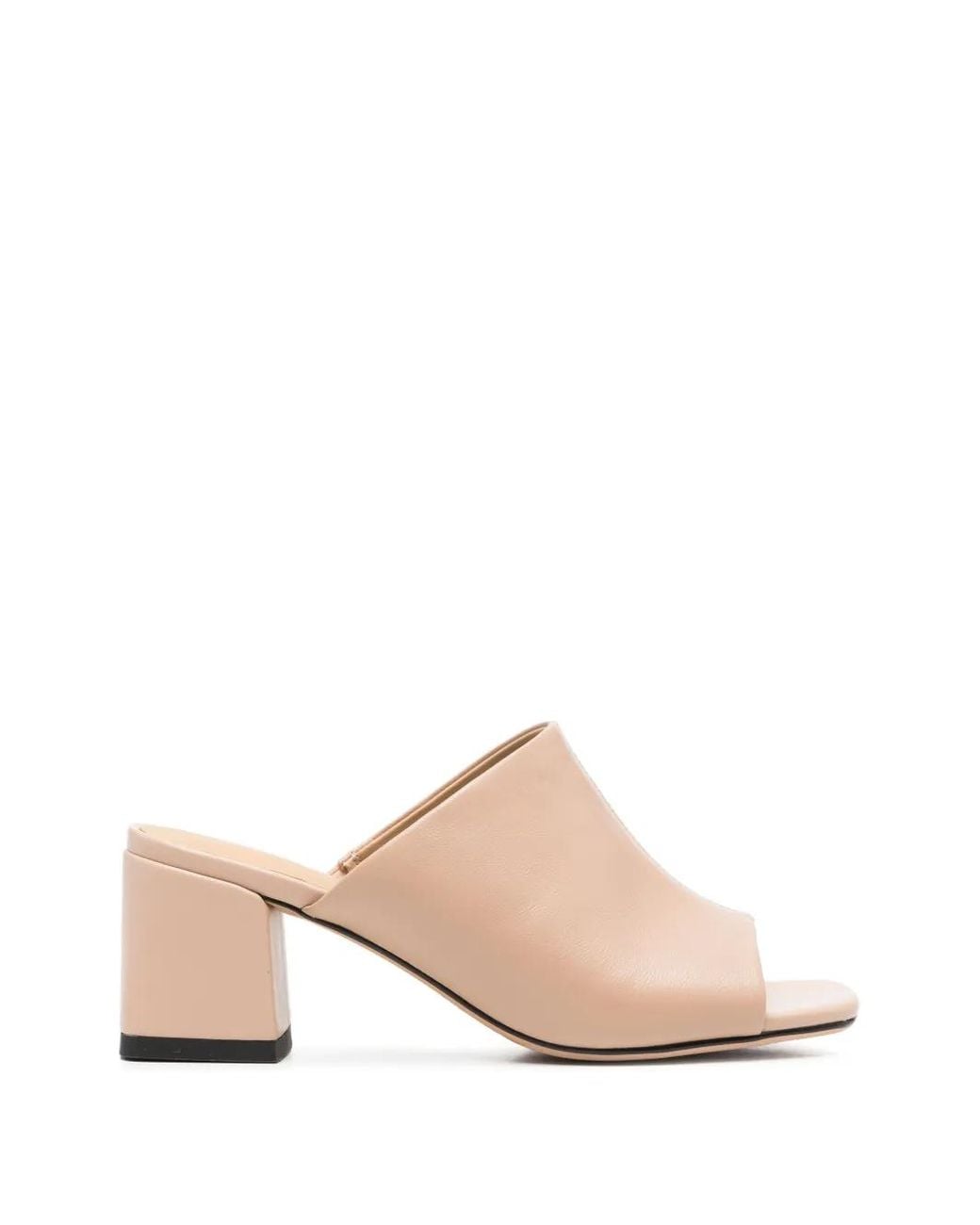 Linda Baumann Pink Open-Toe Block-Heel Sandals