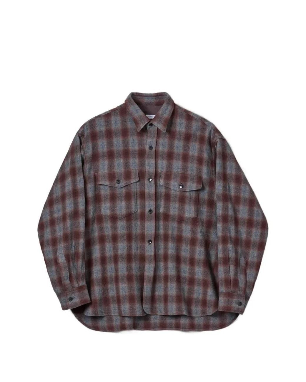 Kaptain Sunshine Gray Check-Pattern Button-Down Shirt for men