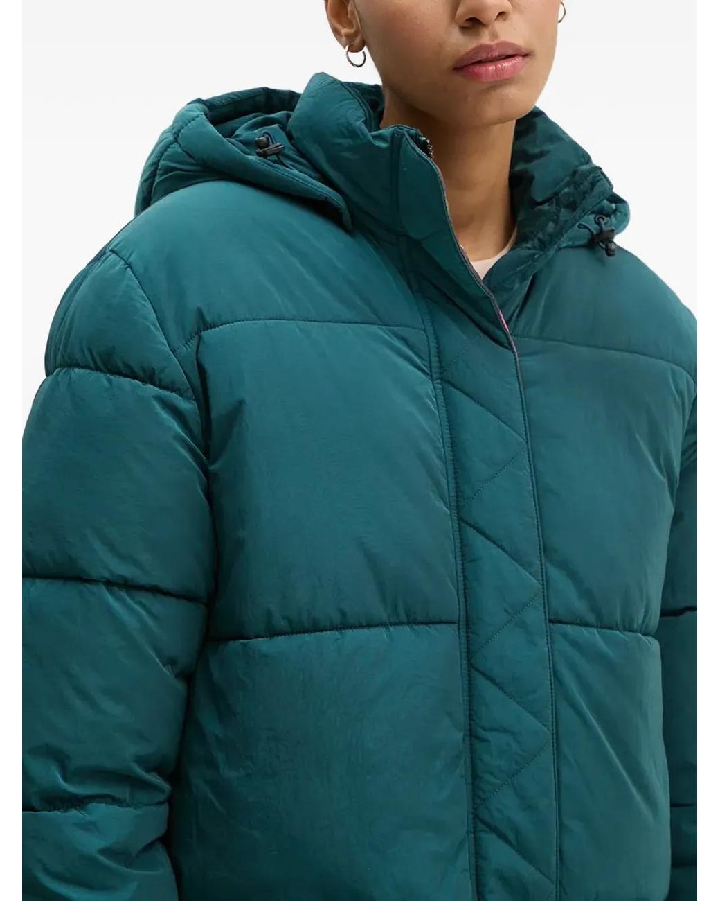 Paul Smith Green Hooded Quilted Coat