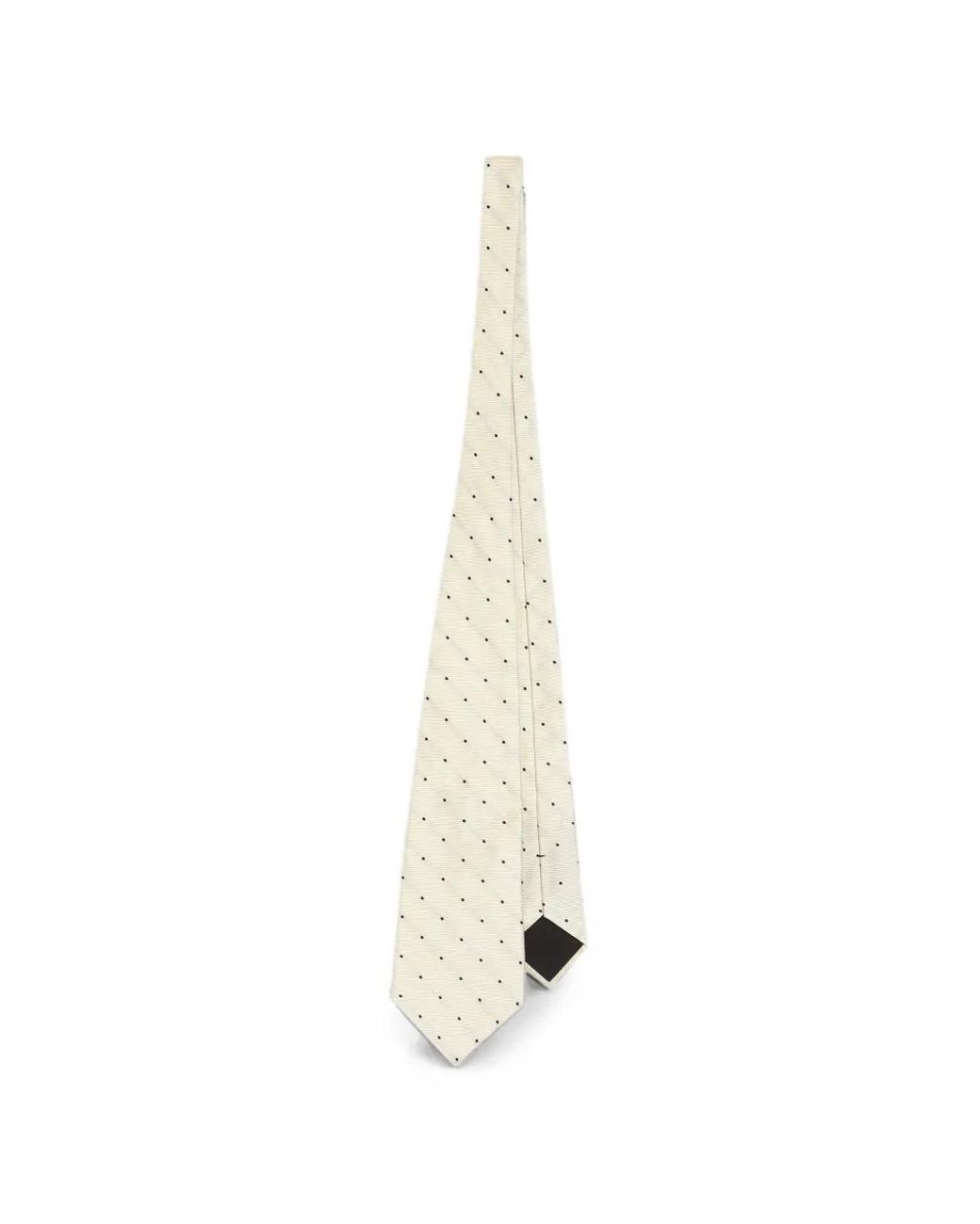 Dolce & Gabbana White Polka-Dot Jacquard Tie for men