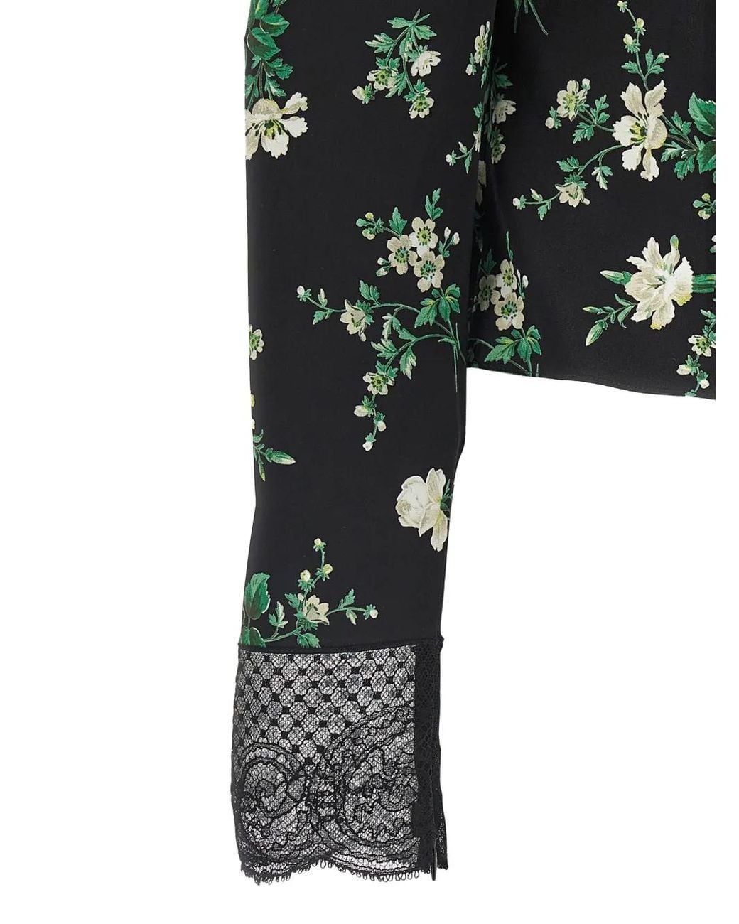 Dolce & Gabbana Black Flower Print Blouse