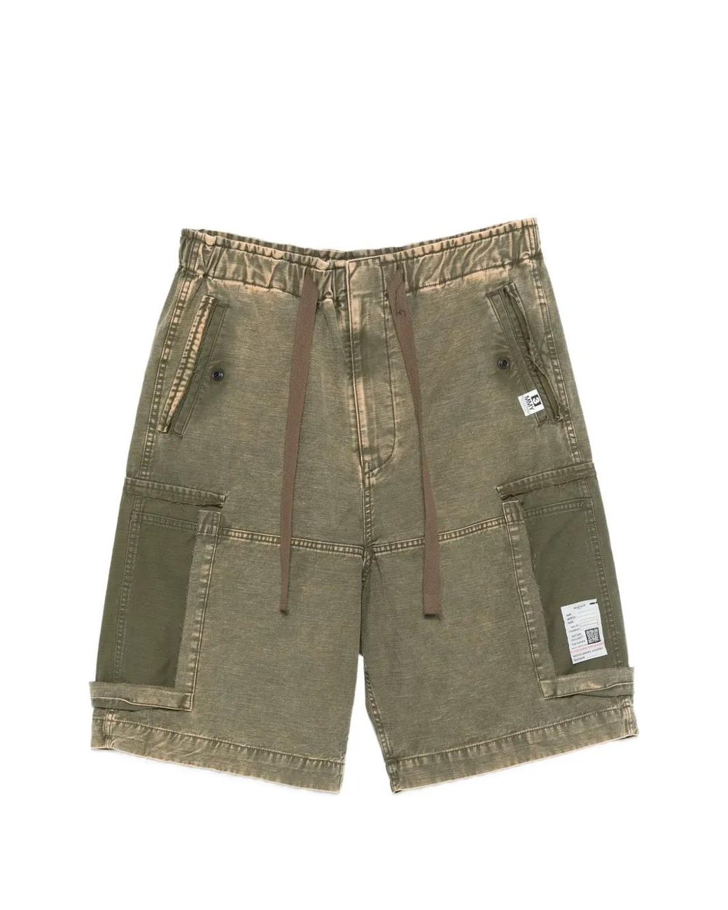 Maison Mihara Yasuhiro Green Drawstring Cargo Shorts for men