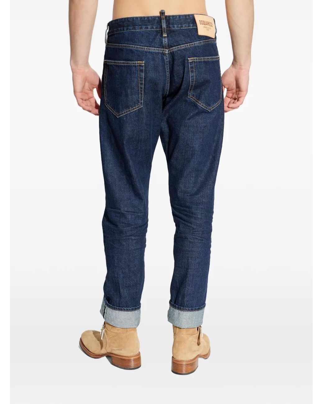 DSquared² Blue Jean Tomboy À Ourlet Retroussé for men