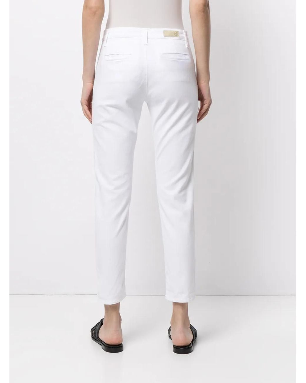 AG Jeans White Caden Cropped Jeans