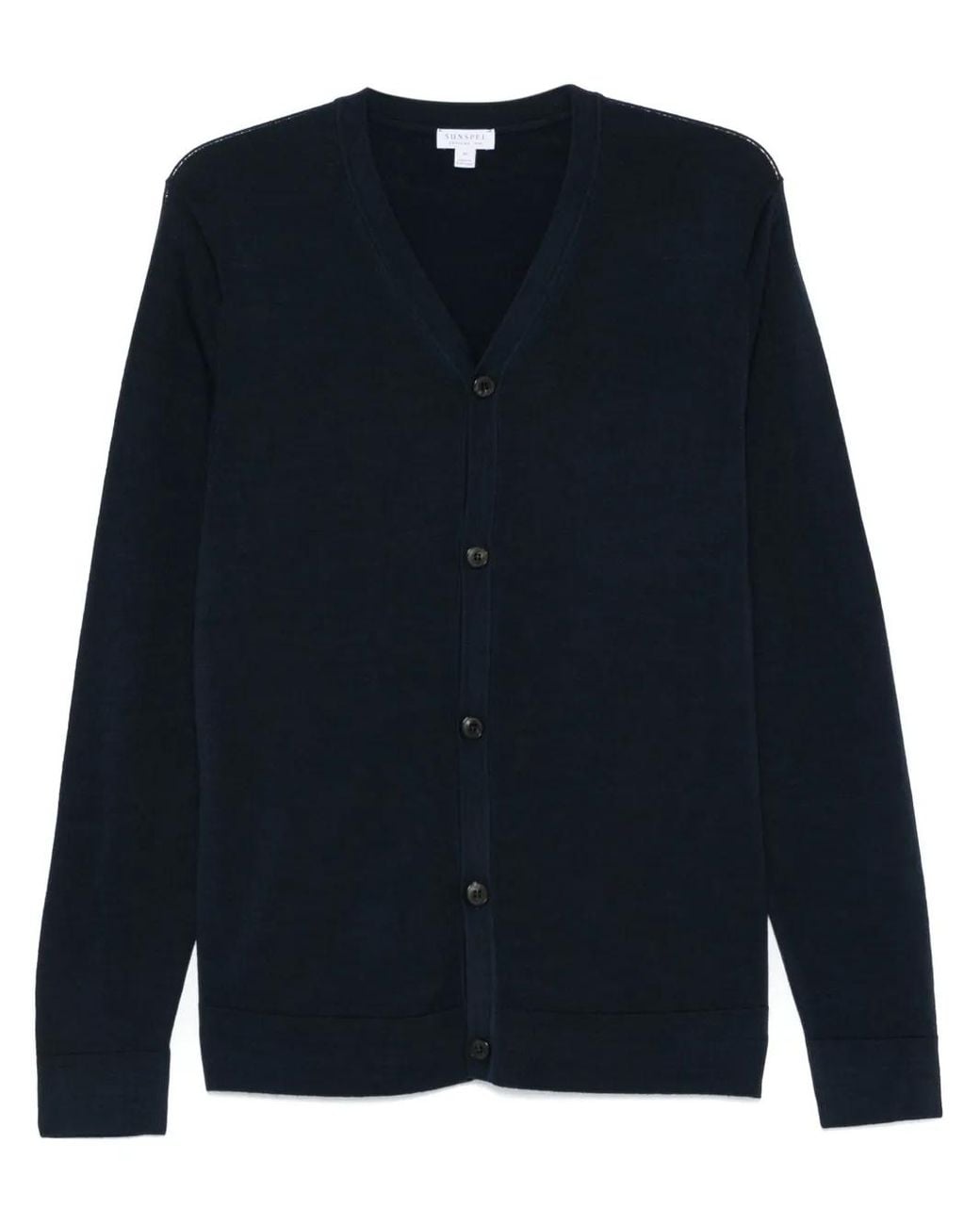 Sunspel Vest Van Merinowol in het Blue voor heren