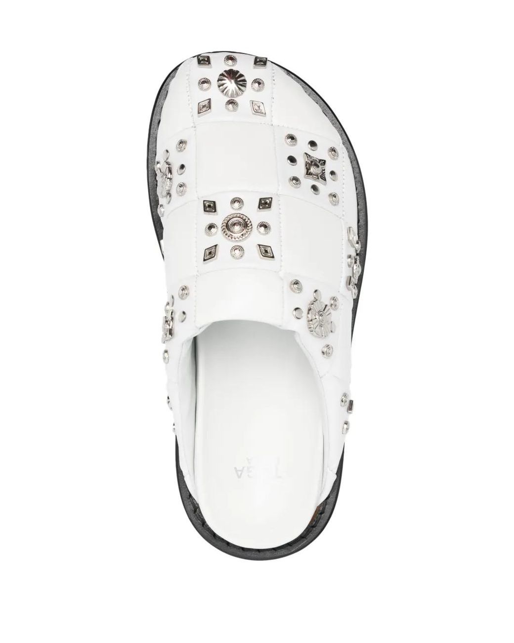 Toga White Slipper Mit Nieten