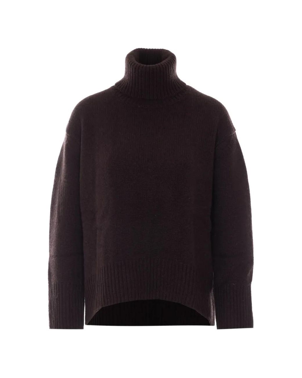 Not Shy Black Audrey High-Neck Cashmere Sweater