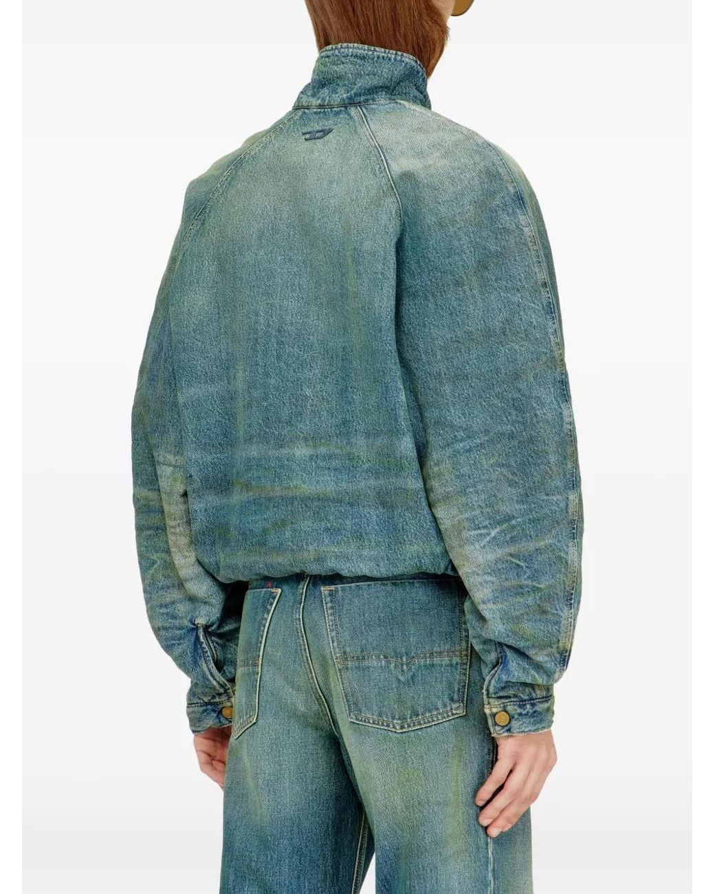 DIESEL Green Padded Jacket for men