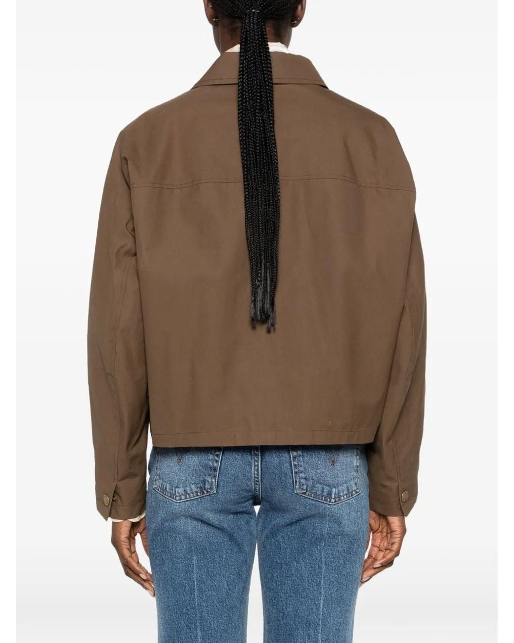 A.P.C. Brown Logo-Button Jacket