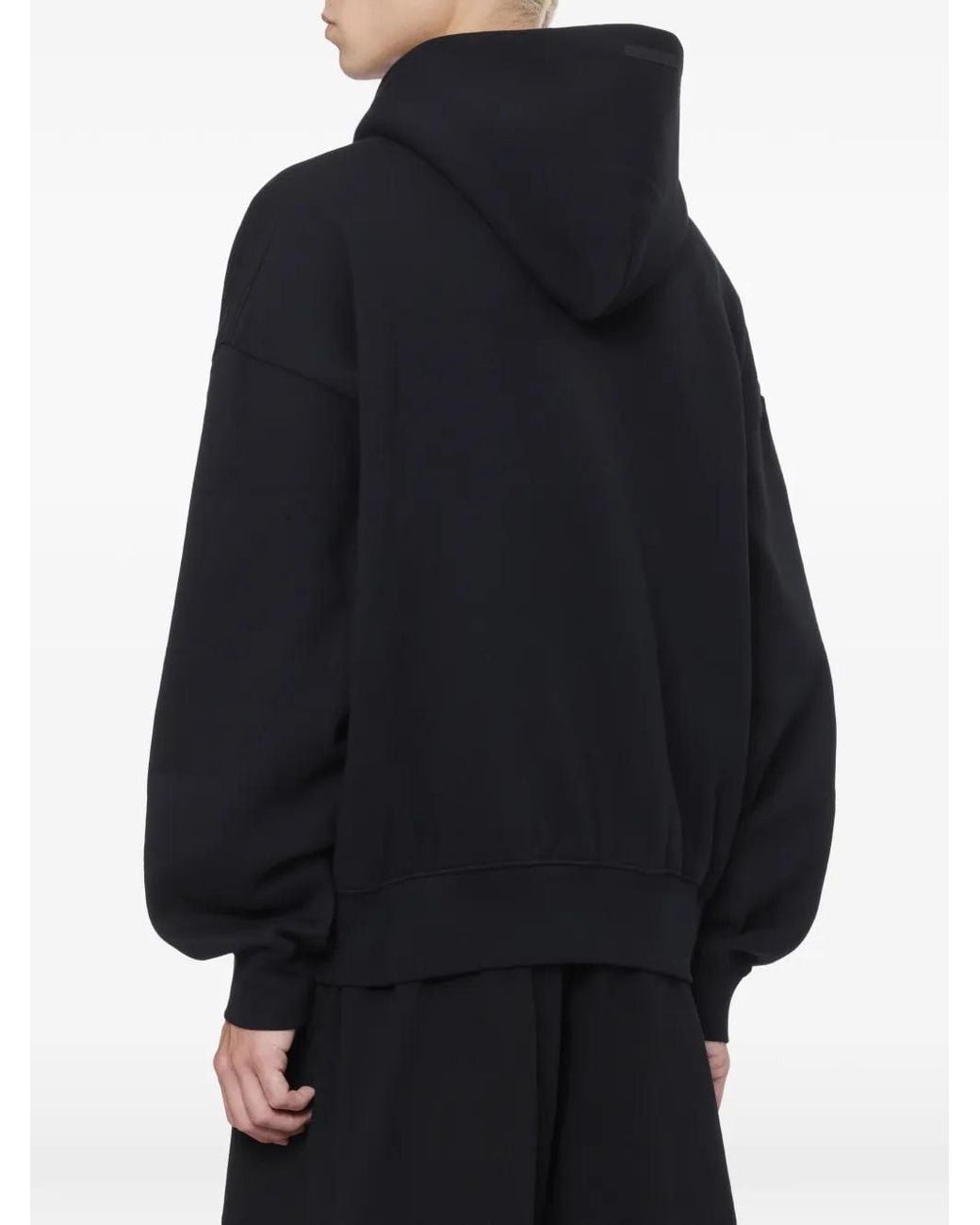 Fear Of God Black Logo-Print Hoodie for men