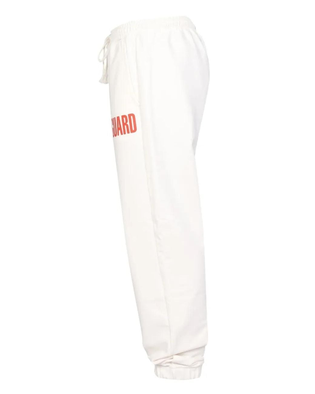 Helmut Lang White Drawstring Graphic Pants for men