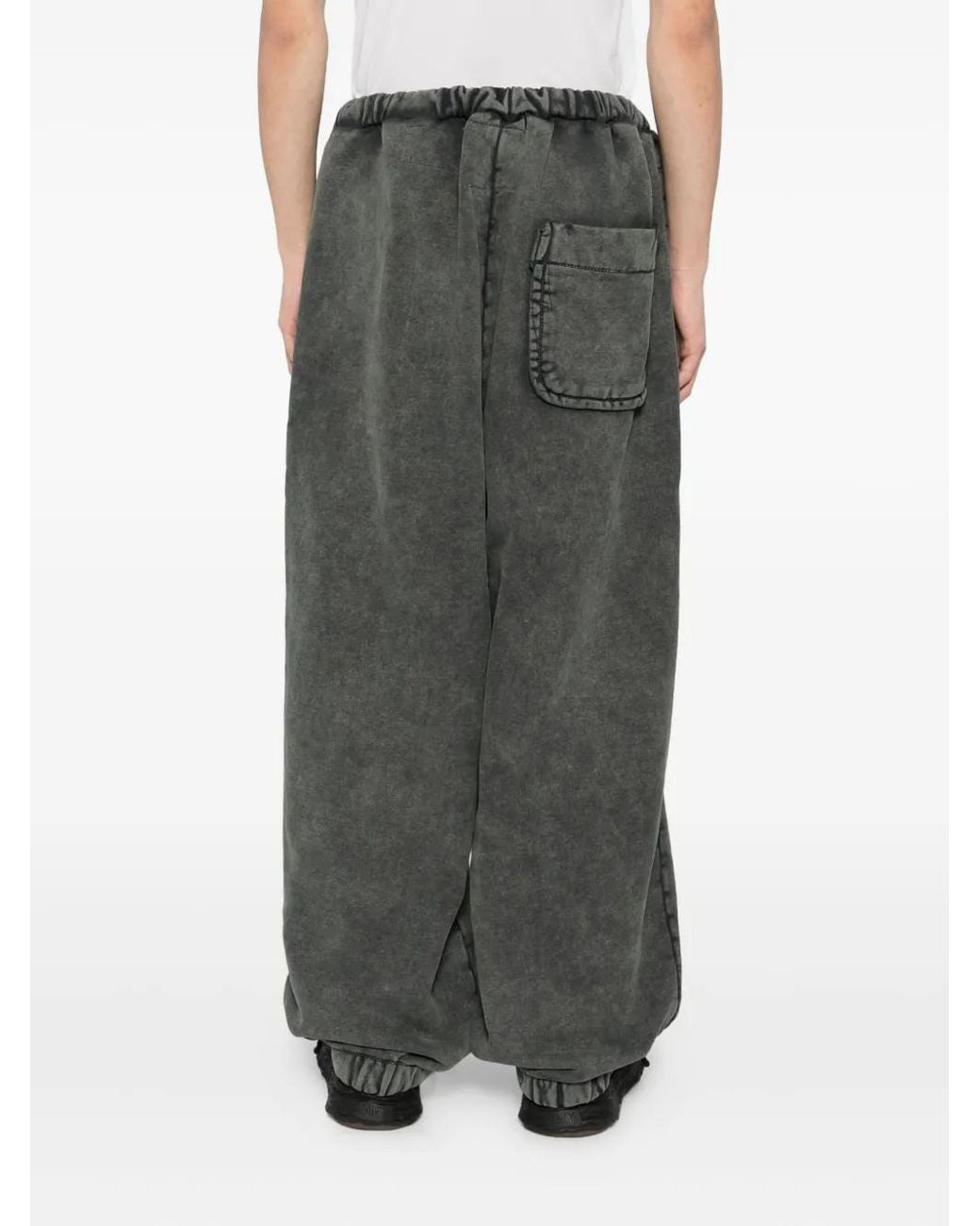 Maison Mihara Yasuhiro Gray Logo-Patch Trousers for men