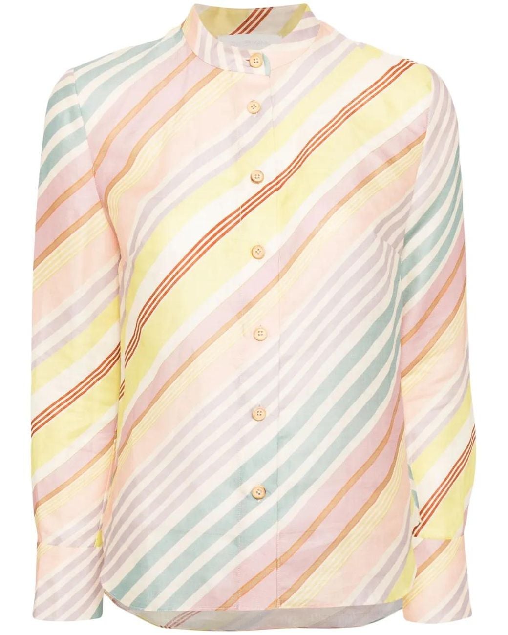 Zimmermann Natural Striped Linen Shirt