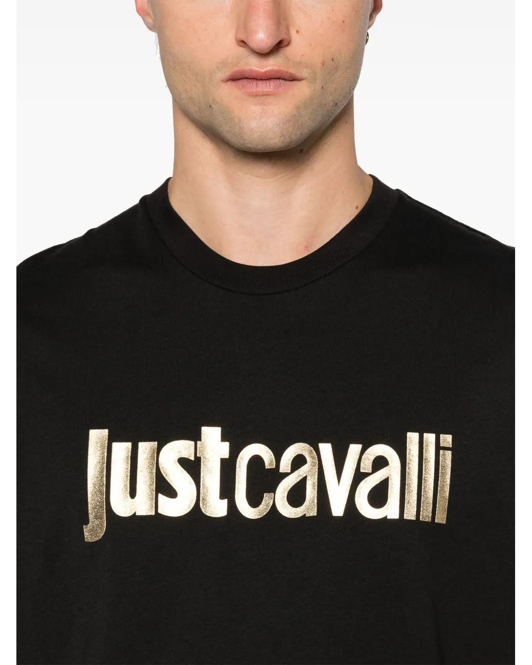 Just Cavalli Black T-Shirts And Polos for men