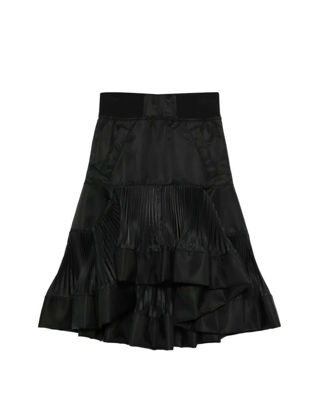 Sacai Midi-Plooirok in het Black