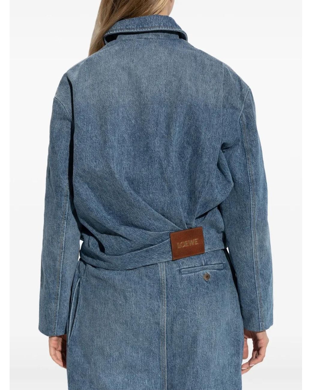Veste En Jean À Design Drapé Loewe en coloris Blue